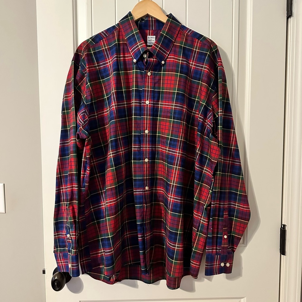 Sero by Forsyth Button Down Shirt no iron tailored fit men’s size 2X
